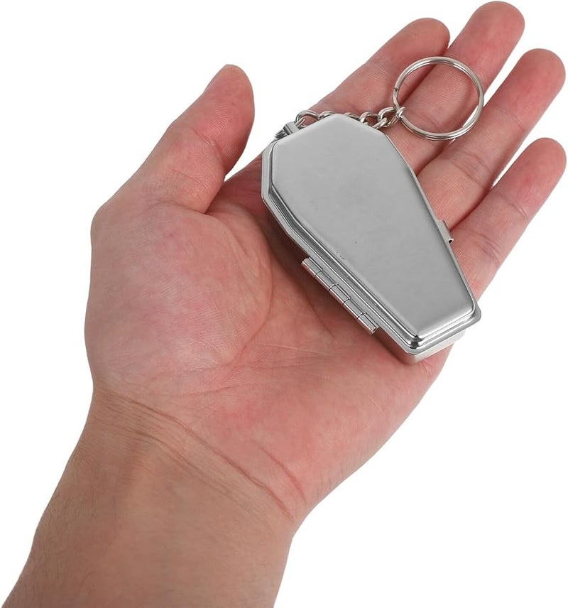 Coffin Shaped Metal Ashtray Keychain Portable Mini Pocket Ashtray for Outdoor Smoking - Image 4
